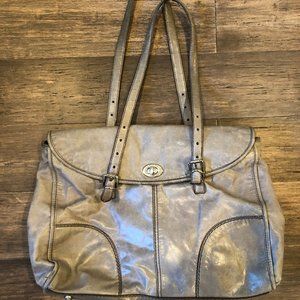 Bimba y Lola Blue Leather Shoulder Bag